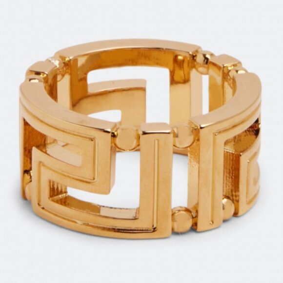 Versace Gold Men's Ring - Picture 5 of 11